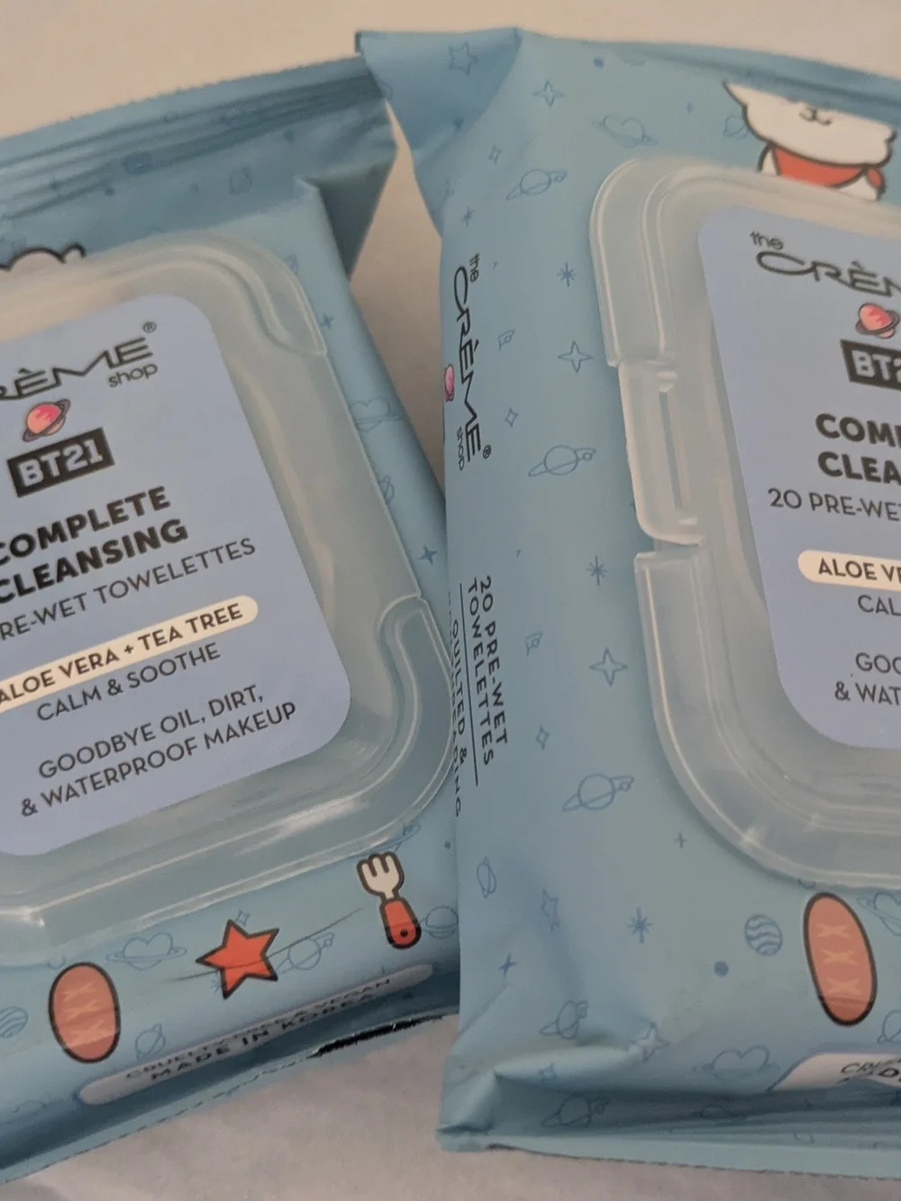 The Crème Shop Eye Masks + Cleansing Wipes & Makeup Set - Pink/Black/Blue NWT